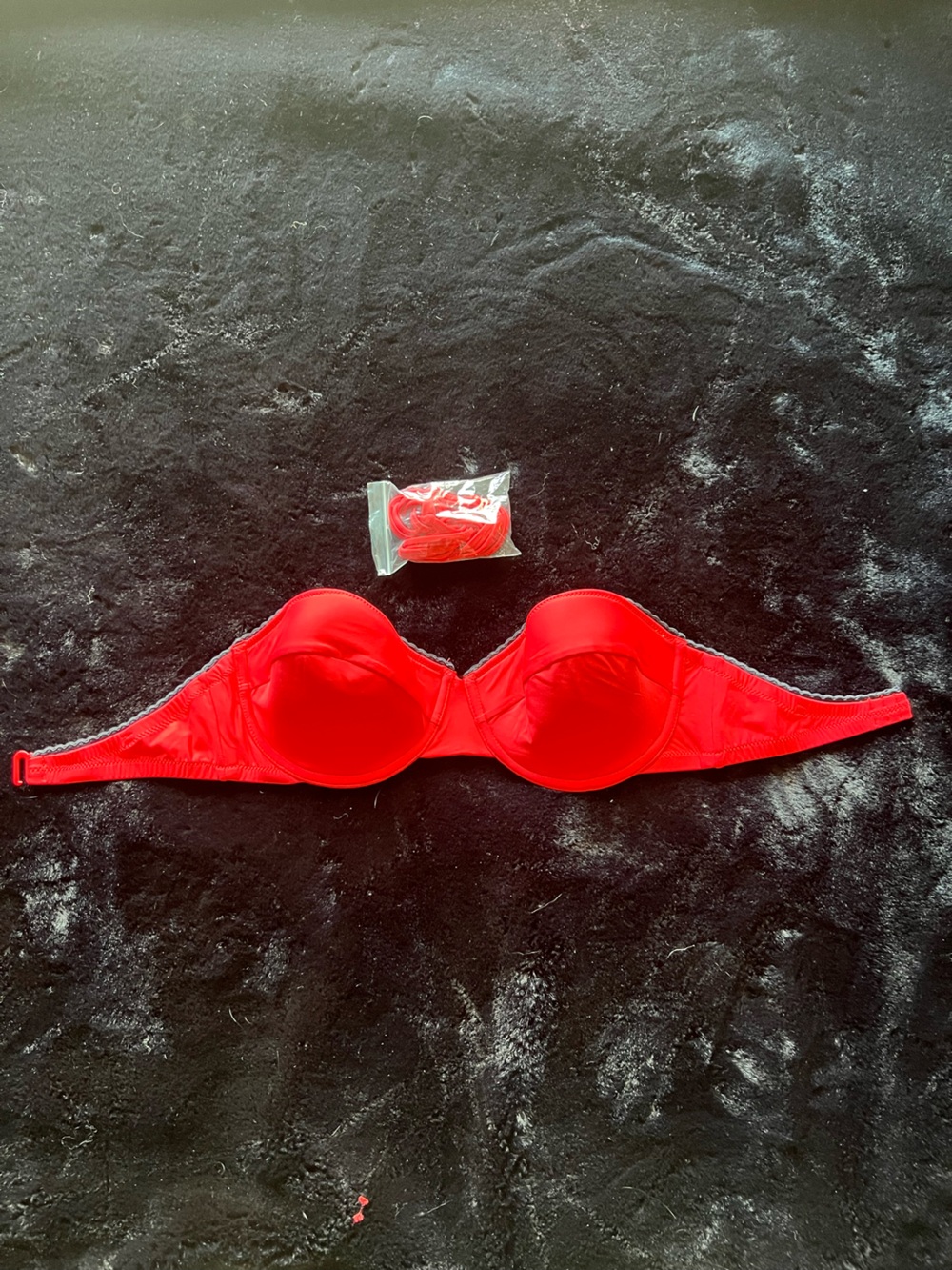 J. Crew Bright Red Balconette bikini top with Extra Straps